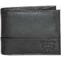 Roots Black Slim Wallet With Non Removable Top Flap (EA1)