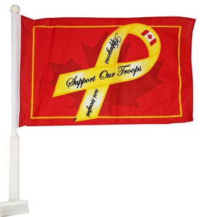 Support Our Troops Car Flag 11" x 18"
