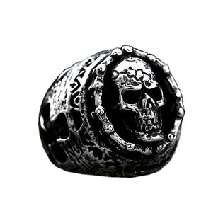 Rebel King Round Skull Ring (EA1)