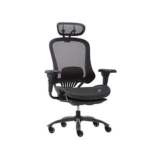 Chaise ergonomique en maille à dossier haut Tygerclaw avec repose-tête et repose-pieds noir TYFC20081 (EA1)