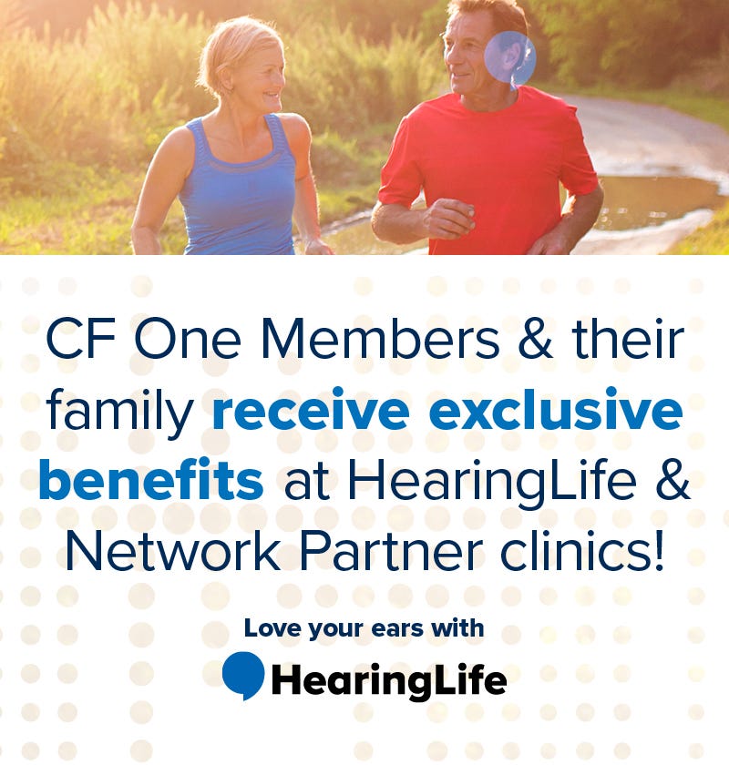 CF One Member's & their family receive exclusive benefits at hearingLife & Network Partner clinics, HearingLife