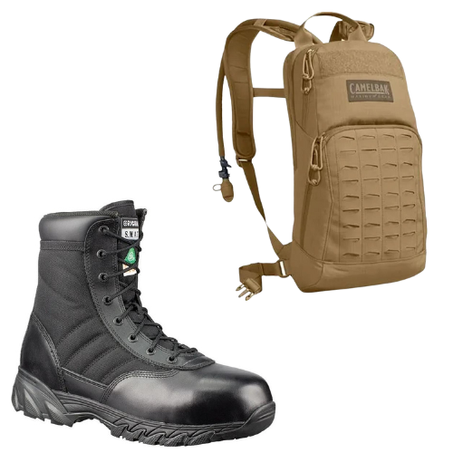 Military Boot and Military Bag