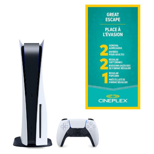 PlayStation 5 Console and Cineplex Movie Ticket
