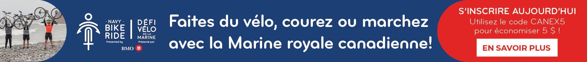 Faites du vélo, courez ou marchez avec la Marine royale canadienne !