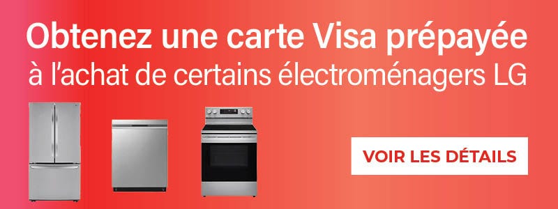 Get a Visa prepaid card with a purchase of select LG appliances