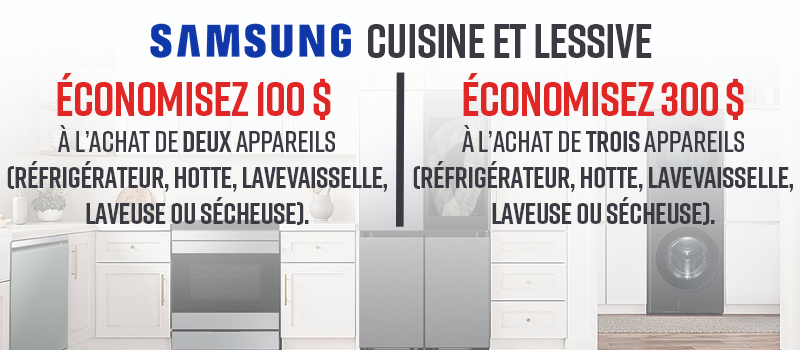 Samsung lessive et Cuisine