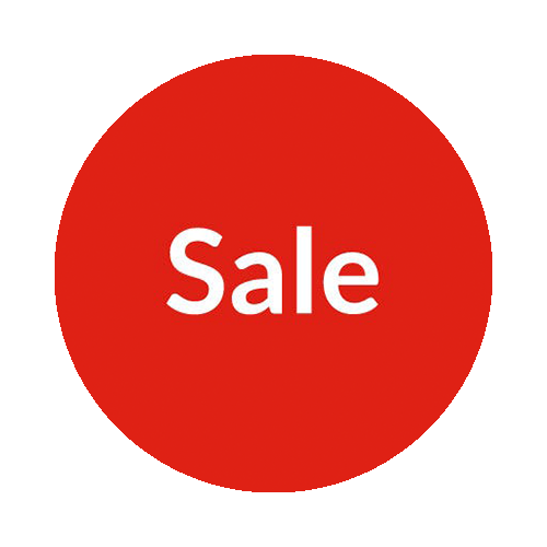 Red circle that says "SALE"