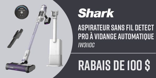 Aspirateur sans fil shark detect pro à vidange automatique - rabais de 100 $