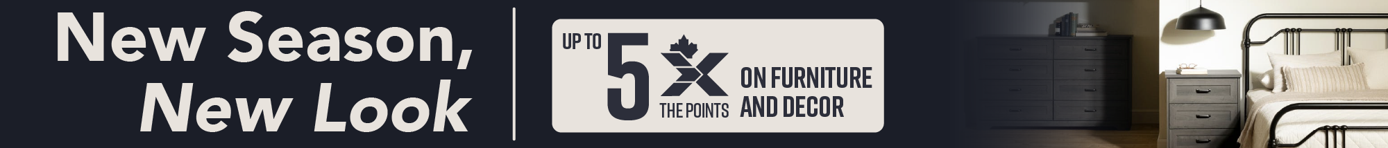 Dining Room, Living Room, and Bedroom furniture - up to 5X the Points