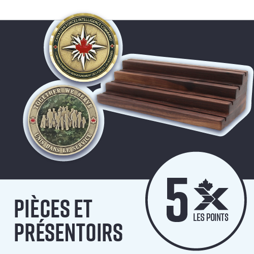 Military coins & coin holders - 5X the Points