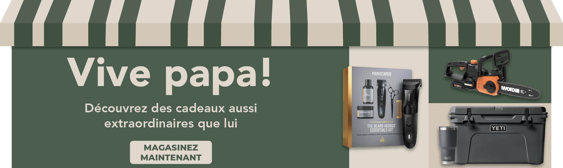 Magasinez des cadeaux pour la fête des pères