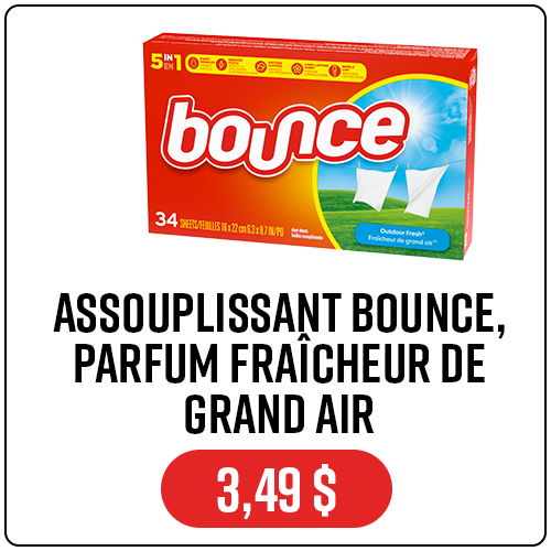 Assouplissant bounce, parfum fraîcheur de grand air