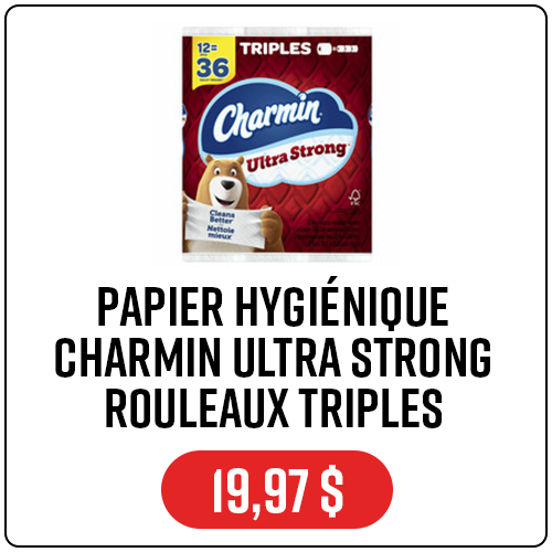 PAPIER HYGIÉNIQUE CHARMIN ULTRA STRONG ROULEAUX TRIPLES