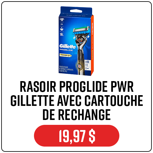 RASOIR PROGLIDE PWR GILLETTE AVEC CARTOUCHE DE RECHANGE