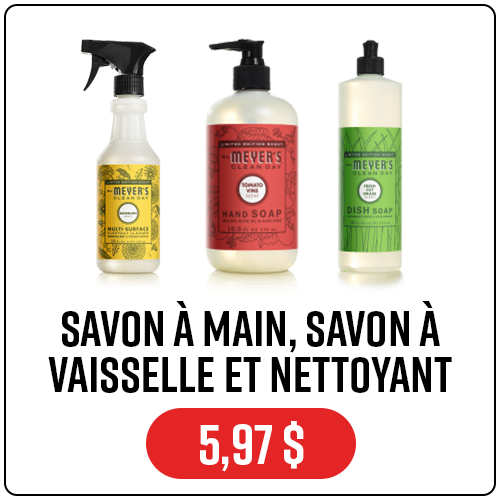 SAVON À MAIN, SAVON À VAISSELLE ET NETTOYANT