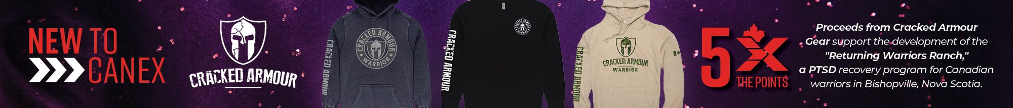 Cracked Armour Tops 10% Off - Gives back to the Returning Warriors Ranch, a PTSD recovery program