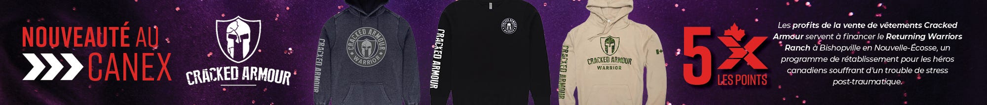 Cracked Armour Tops 10% Off - Gives back to the Returning Warriors Ranch, a PTSD recovery program