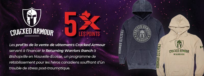 Cracked Armour Tops 10% Off - Gives back to the Returning Warriors Ranch, a PTSD recovery program