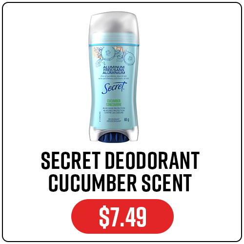DÉODORANT SECRET, CONCOMBRE